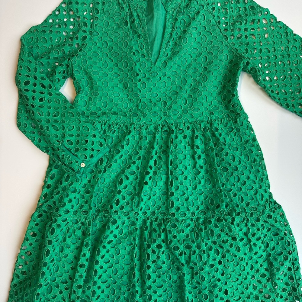 Green Eyelet Dress